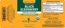 Label for Black Elderberry Alcohol-Free