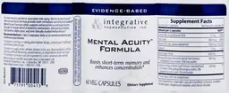 Label for Mental Acuity Formula