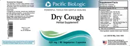 Label for Dry Cough