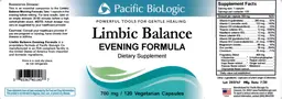 Label for Limbic Balance Evening Formula