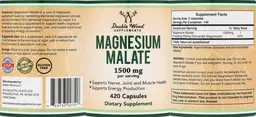 Label for Magnesium Malate 1500 mg