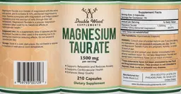 Label for Magnesium Taurate 1500 mg