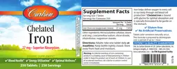 Label for Chelated Iron 27 mg