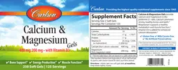 Label for Calcium & Magnesium Gels 400 mg:200 mg