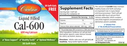 Label for Liquid Filled Cal-600 600 mg