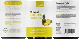 Label for Bromelain 2,400 GDU/G-625 mg