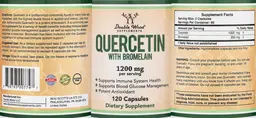 Label for Quercetin with Bromelain 1200 mg