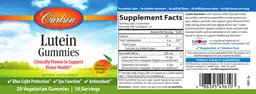 Label for Lutein Gummies Natural Mango Flavor