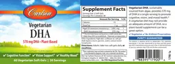 Label for Vegetarian DHA 570 mg