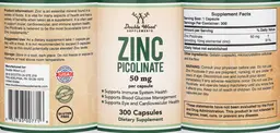 Label for Zinc Picolinate 50 mg