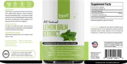 Label for Lemon Balm Extract