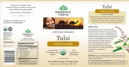 Label for Tulsi Lemon Ginger