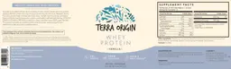 Label for Whey Protein Vanilla