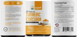Label for Turmeric Curcumin