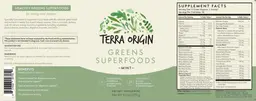 Label for Greens Superfoods Mint