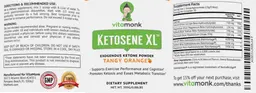 Label for Ketosene XL Tangy Orange