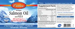 Label for Norwegian Salmon Oil and GLA