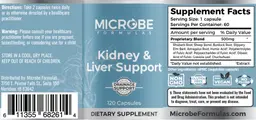 Label for Kidney & Liver Support