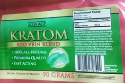 Label for Kratom Red Vein Blend