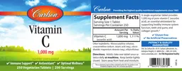 Label for Vitamin C 1,000 mg