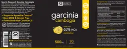 Label for Garcinia Cambogia 500 mg