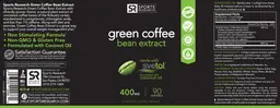 Label for Green Coffee Bean Extract 400 mg