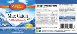 Label for Teen's Max Catch Minis