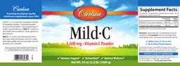 Label for Mild-C 1,600 mg
