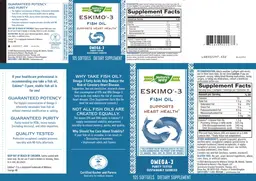 Label for Eskimo-3 Fish Oil