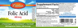 Label for Folic Acid 400 mcg