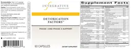 Label for Detoxication Factors