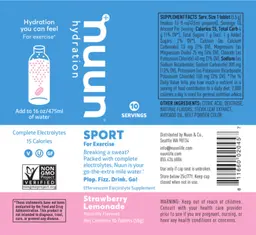 Label for Sport Strawberry Lemonade
