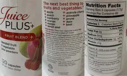 Label for Fruit Blend +