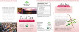 Label for Tulsi Tea Pomegranate Green