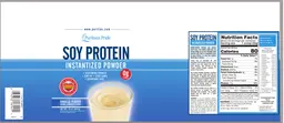 Label for Soy Protein Instantized Powder Vanilla Flavor