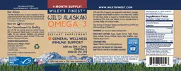 Label for Wild Alaskan Omega-3 plus Vitamin D3
