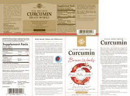 Label for Full Spectrum Curcumin Brain Works