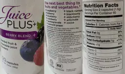 Label for Berry Blend +