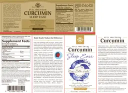 Label for Full Spectrum Curcumin Sleep Ease