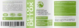 Label for Premium Green Tea + Keto Detox