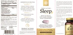 Label for Triple Action Sleep