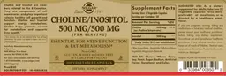 Label for Choline/Inositol 500 mg/500 mg