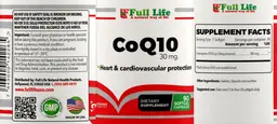 Label for CoQ10 30 mg