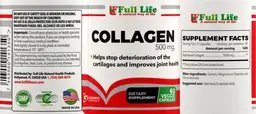 Label for Collagen 500 mg