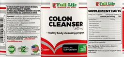 Label for Colon Cleanser 1,600 mg