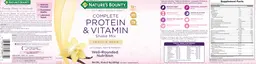 Label for Complete Protein & Vitamin Shake Mix Vanilla Bean