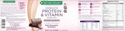 Label for Complete Protein & Vitamin Shake Mix Decadent Chocolate