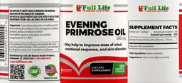 Label for Evening Primrose Oil 500 mg
