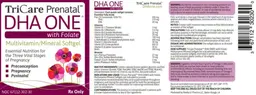 Label for DHA ONE with Folate