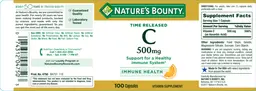 Label for Time Released C 500 mg